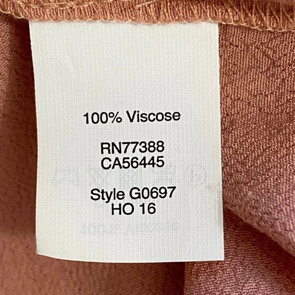 MADEWELL lace up peasant blouse top dusty rose S - Picture 9 of 10